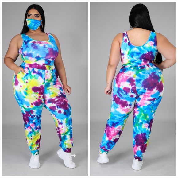 3 Piece Set: Bodysuit, Joggers and Face Mask - Picture 2 of 2